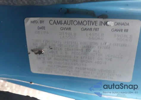 1994 Geo Tracker from USA, damaged, VIN 2CNBJ18U5R6945044